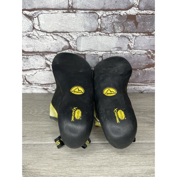 La Sportiva Vibram Miura Black Synthetic Yellow Climbing Shoes Men 10.5M US/43.5 - Picture 8 of 16